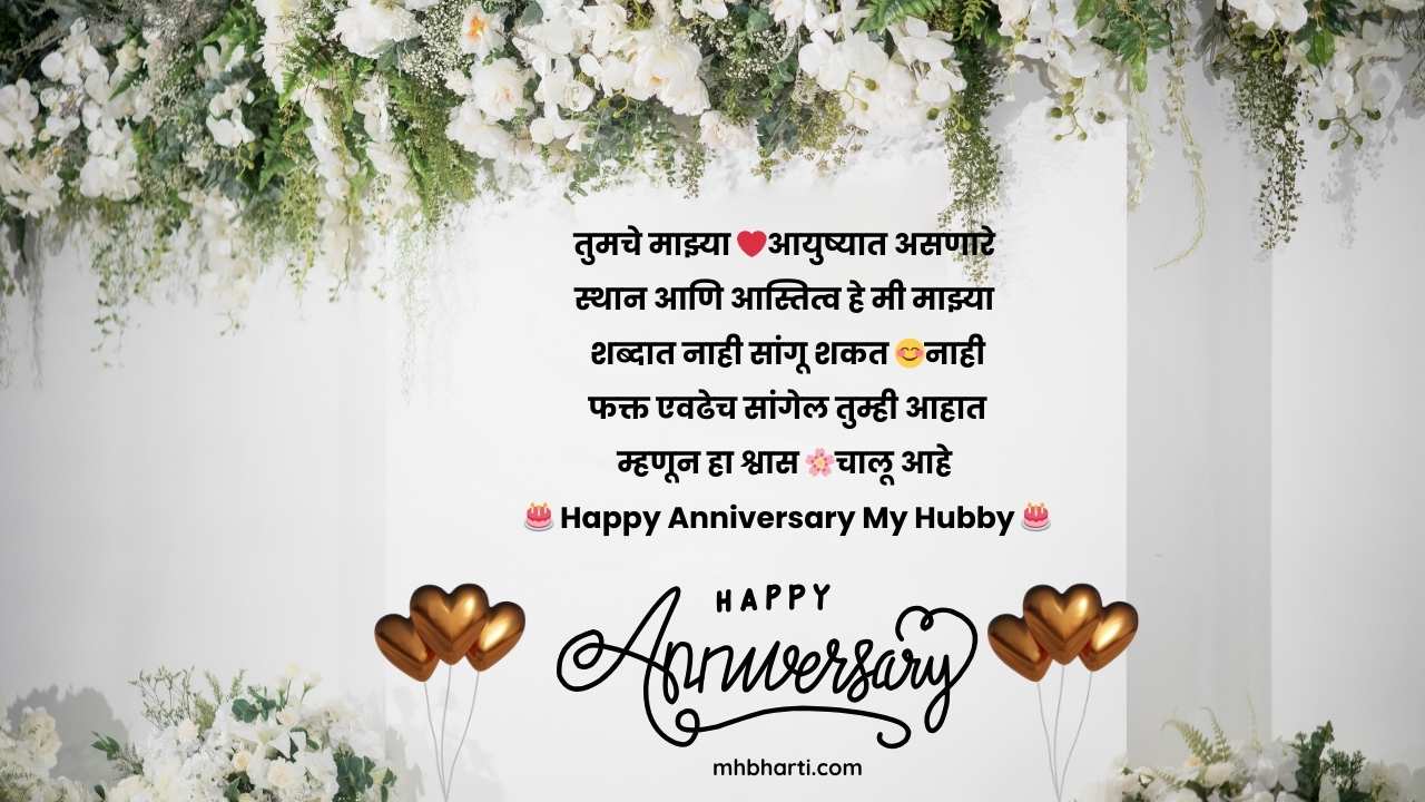 Anniversary wishes for husband in Marathi