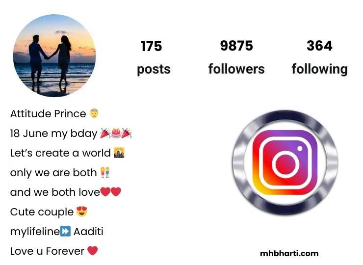 Couple love bio for instagram in marathi for boy