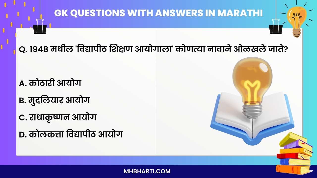 GK Questions in Marathi with answers