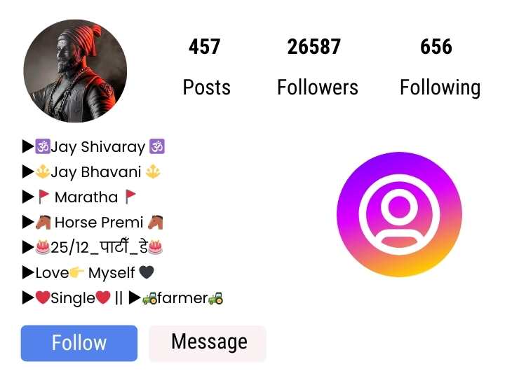 Instagram Bio For Shivaji Maharaj Bhakt